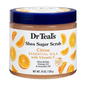 Shea Sugar Body Scrub, Citrus with Essential Oils & Vitamin C